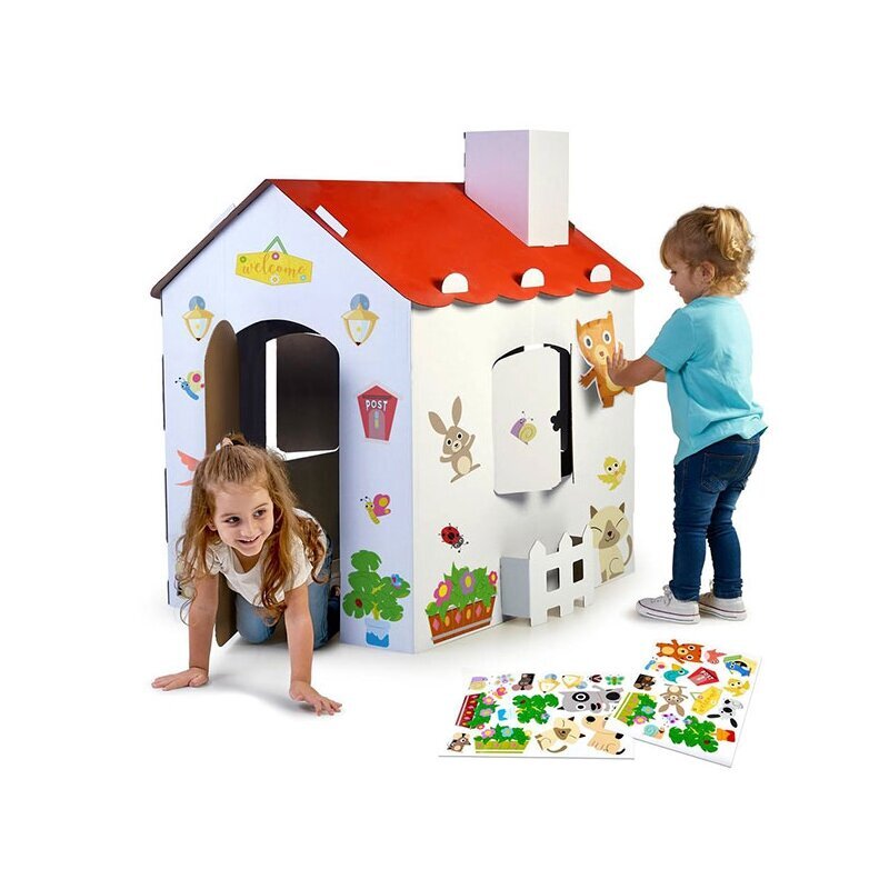 Didelis kartoninis spalvinimo namelis Feber kaina ir informacija | Vaikų žaidimų nameliai | pigu.lt