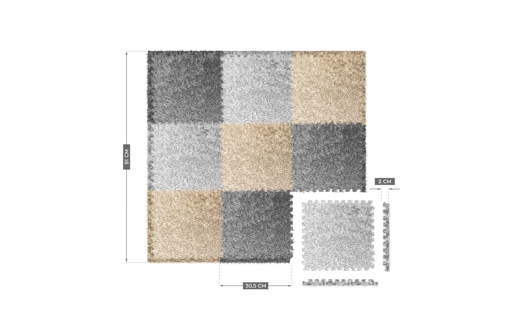 TULANO Gioco 50 putplasčio dėlionės kilimėlis kaina ir informacija | Lavinimo kilimėliai | pigu.lt