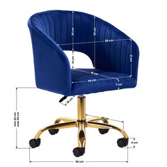 Kėdė 4Rico Qs-of212g, mėlyna kaina ir informacija | Baldai grožio salonams | pigu.lt