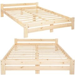 Кровать деревянная двуспальная Springos BD001 светло-коричневый 200х160 см цена и информация | Кровати | pigu.lt