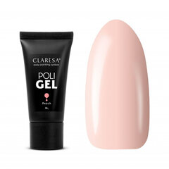 лак для ногтей - claresa poli gel peach, 30 г цена и информация | Средства для маникюра и педикюра | pigu.lt