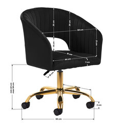 Kėdė 4Rico Qs-of212g, juoda kaina ir informacija | Baldai grožio salonams | pigu.lt