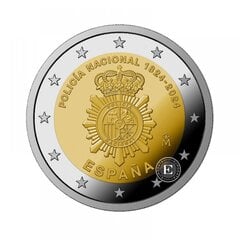 Moneta 2 Eur Nacionalinės Policijos 200-metis, Ispanija 2024 цена и информация | Нумизматика | pigu.lt