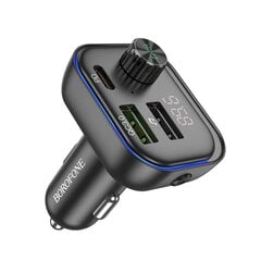 Borofone Transmitter FM BC54 Acertar MP3, Bluetooth - 2xUSB + Type C - QC 3.0 PD 30W black цена и информация | FM-модуляторы | pigu.lt