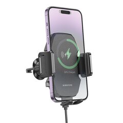 Borofone Car holder BH213 Adelante with induction charging to air vent black цена и информация | Держатели для телефонов | pigu.lt