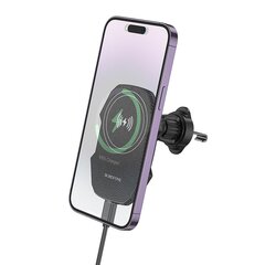 Borofone Car holder BH215 Adelante magnetic with induction charging to air vent black цена и информация | Держатели для телефонов | pigu.lt