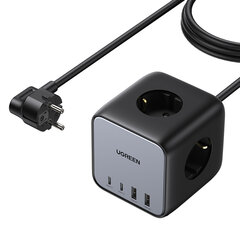 Įkroviklio maitinimo juostelė AC 240V GaN 2x USB-C 2x USB-A 3x AC 240V - juoda цена и информация | Зарядные устройства Power bank | pigu.lt