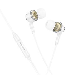 Borofone Earphones BM90 Miller with microphone Typ C white цена и информация | Наушники | pigu.lt