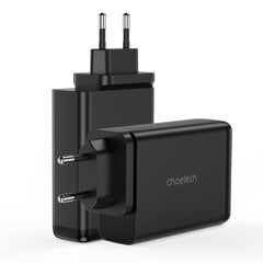Choetech charger GaN 140W 4 ports (2x USB C, 2x USB) black (PD6005) цена и информация | Зарядные устройства для телефонов | pigu.lt