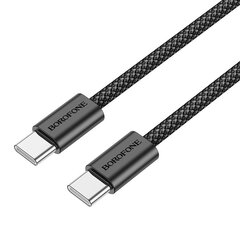 USB cable Borofone BX104 USB-C to USB-C 60W 1.0 м, белый цена и информация | Кабели для телефонов | pigu.lt