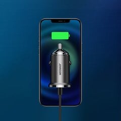 Greitas USB-C automobilinis įkroviklis USB 45W 5A PD QC 3.0 AFC SCP pilka kaina ir informacija | Atsarginiai maitinimo šaltiniai (power bank) | pigu.lt