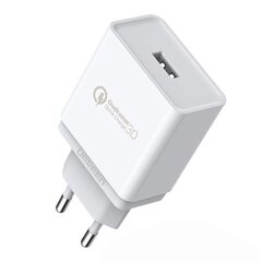Настенное зарядное устройство Ugreen CD122 Quick Charge 3.0 USB, белое цена и информация | Зарядные устройства для телефонов | pigu.lt