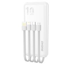 Powerbank K6Pro 10000mAh universalus su USB-C microUSB Lightning laidu, baltas kaina ir informacija | Atsarginiai maitinimo šaltiniai (power bank) | pigu.lt