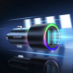 Автомобильная зарядка Joyroom JR-CL10 LED 2xUSB 24W черный цена и информация | Зарядные устройства для телефонов | pigu.lt