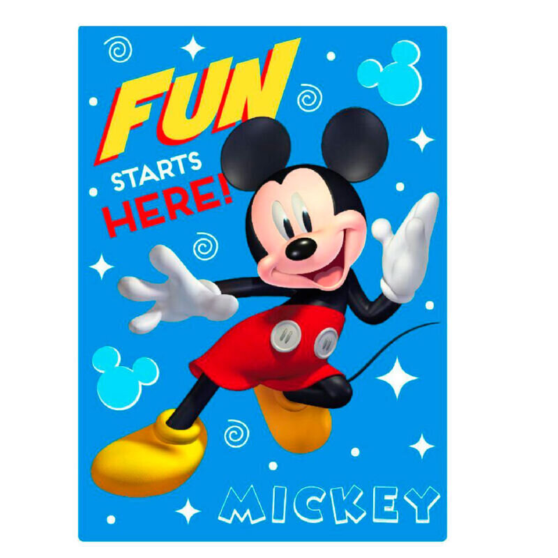 Vaikiškas pledas Disney Mickey, 100x140 cm kaina ir informacija | Lovatiesės ir pledai | pigu.lt