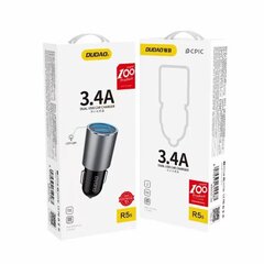 Dudao car charger 2x USB 3.4A gray (R5s gray) цена и информация | Зарядные устройства для телефонов | pigu.lt