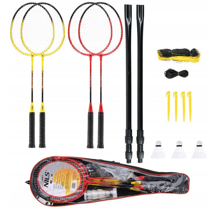 Badmintono rinkinys Nils, įvairių spalvų kaina ir informacija | Badmintonas | pigu.lt