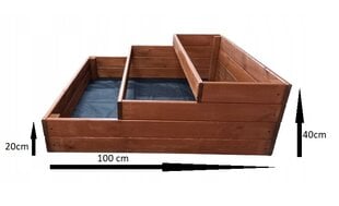 Деревянная садовая кровать Salix, 100x100см цена и информация | Теплицы | pigu.lt