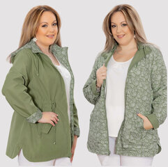 Куртка женская двусторонняя Elegance, зеленая цена и информация | Женские куртки | pigu.lt