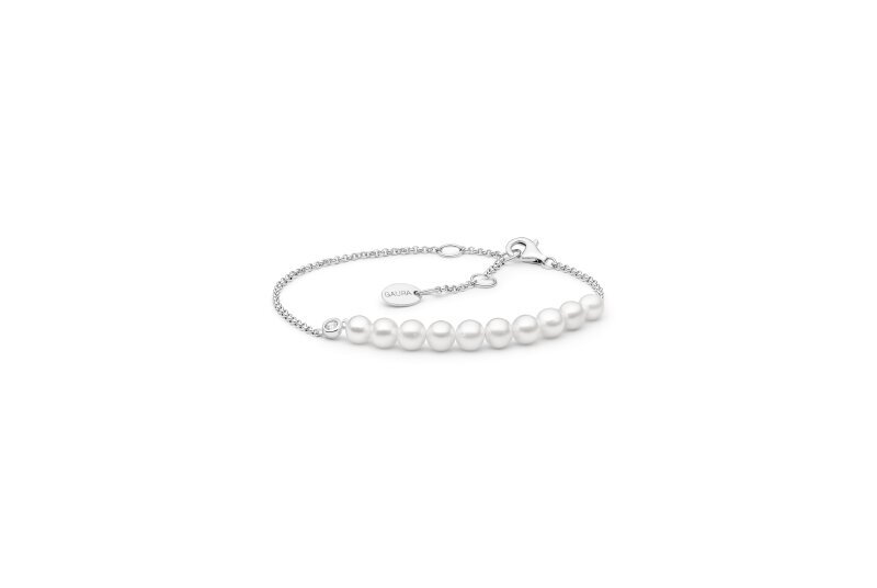 Stella jewelry sidabrinė apyrankė moterims su perlais SK22383B-W цена и информация | Apyrankės moterims | pigu.lt