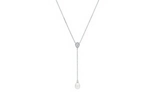 Stella jewelry sidabrinis karoliai moterims su perlais ir cirkoniais SK23484N-W kaina ir informacija | Kaklo papuošalai | pigu.lt