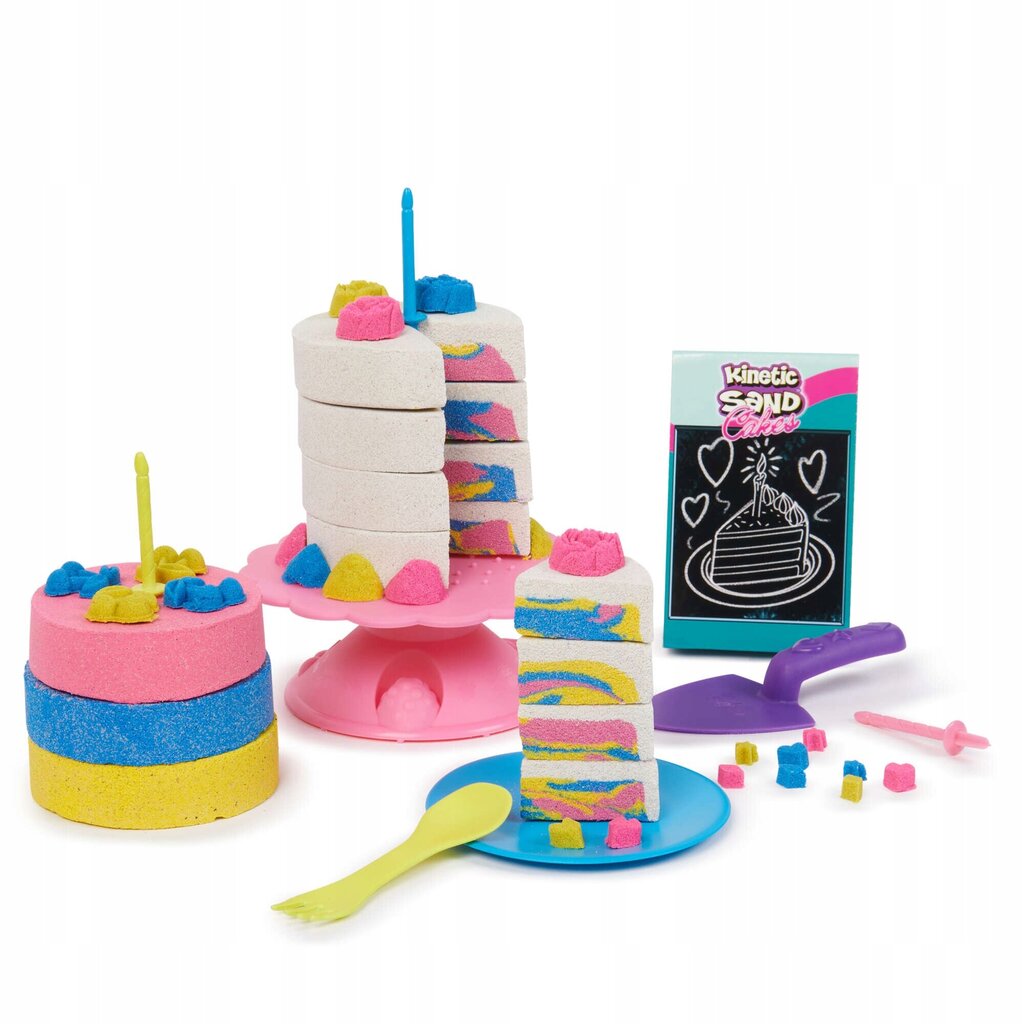 Kinetinis smėlis Kinetic Sand Rainbow Cake Shoppe kaina ir informacija | Lavinamieji žaislai | pigu.lt