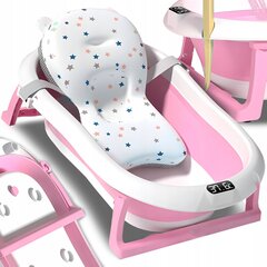 Складная детская ванночка с подушкой, розового цвета цена и информация | Товары для купания | pigu.lt