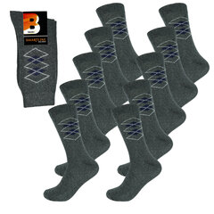 Kojinės vyrams Bisoks 12162, pilkos, 10 porų kaina ir informacija | Vyriškos kojinės | pigu.lt