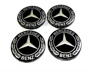 Ratų centro stebulės dangtelis Mercedes, Aftermarket Parts, 4 vnt kaina ir informacija | Auto reikmenys | pigu.lt