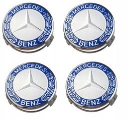 4x 75 мм колпаки для колес Mercedes A B C D E G R V - светло-голубой цена и информация | Автопринадлежности | pigu.lt