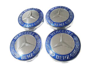 4x центральные колпачки Mercedes 60/56 мм, колпачки ступиц, колпачок колеса, Nabendeckel, Radkappen N23 для Dezent, - Синий цена и информация | Автопринадлежности | pigu.lt