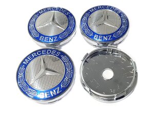 4x центральные колпачки Mercedes 60/56 мм, колпачки ступиц, колпачок колеса, Nabendeckel, Radkappen N23 для Dezent, - Синий цена и информация | Автопринадлежности | pigu.lt