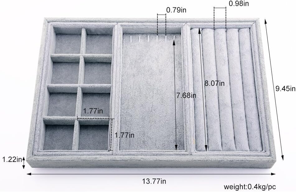 Papuošalų dėklas 4 vnt. kaina ir informacija | Interjero detalės | pigu.lt