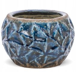 Цветочный горшок Duwen 17 х 17 х 12,5 см, керамика, синий цена и информация | Горшки | pigu.lt