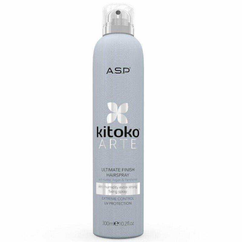 Stiprios fiksacijos plaukų lakas KITOKO Arte Ultimate Finish, 300ml цена и информация | Plaukų formavimo priemonės | pigu.lt
