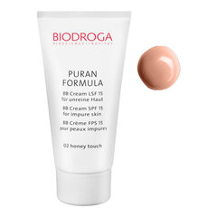 BB kremas BIODROGA Puran Formula SPF15, 02 Honey Touch, 40ml цена и информация | Пудры, базы под макияж | pigu.lt