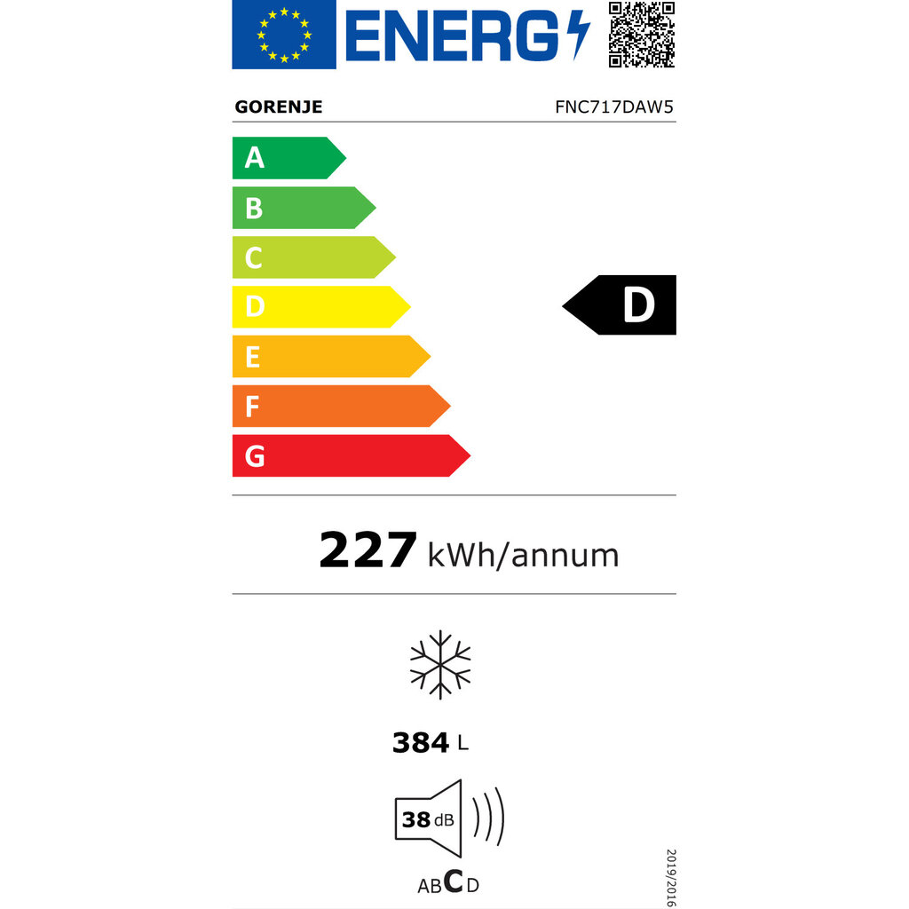 Gorenje FNC717DAW5 цена и информация | Šaldikliai, šaldymo dėžės | pigu.lt