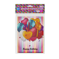 Deimantinė mozaika su vokeliu Balloons, 13x18 cm kaina ir informacija | Deimantinės mozaikos | pigu.lt
