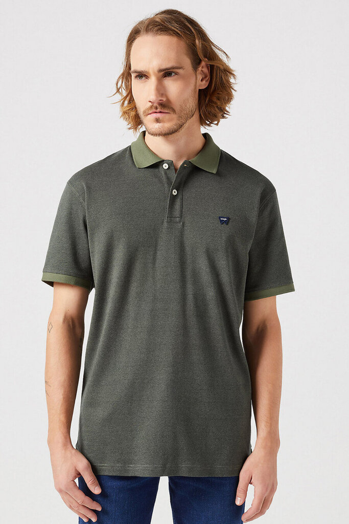 Polo marškinėliai vyrams Wrangler, žali цена и информация | Vyriški marškinėliai | pigu.lt