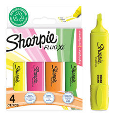 Markerių rinkinys Sharpie Fluo XL, 4 vnt. kaina ir informacija | Rašymo priemonės | pigu.lt