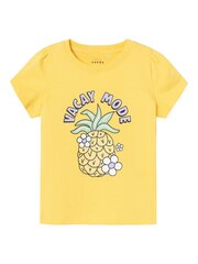 Детская футболка Name It 13230290*01 5715511089295, желтая цена и информация | Рубашки для девочек | pigu.lt