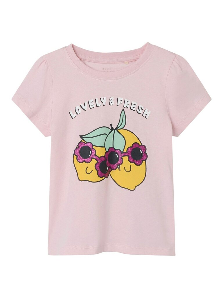 Marškinėliai mergaitėms Name It, rožiniai цена и информация | Marškinėliai mergaitėms | pigu.lt