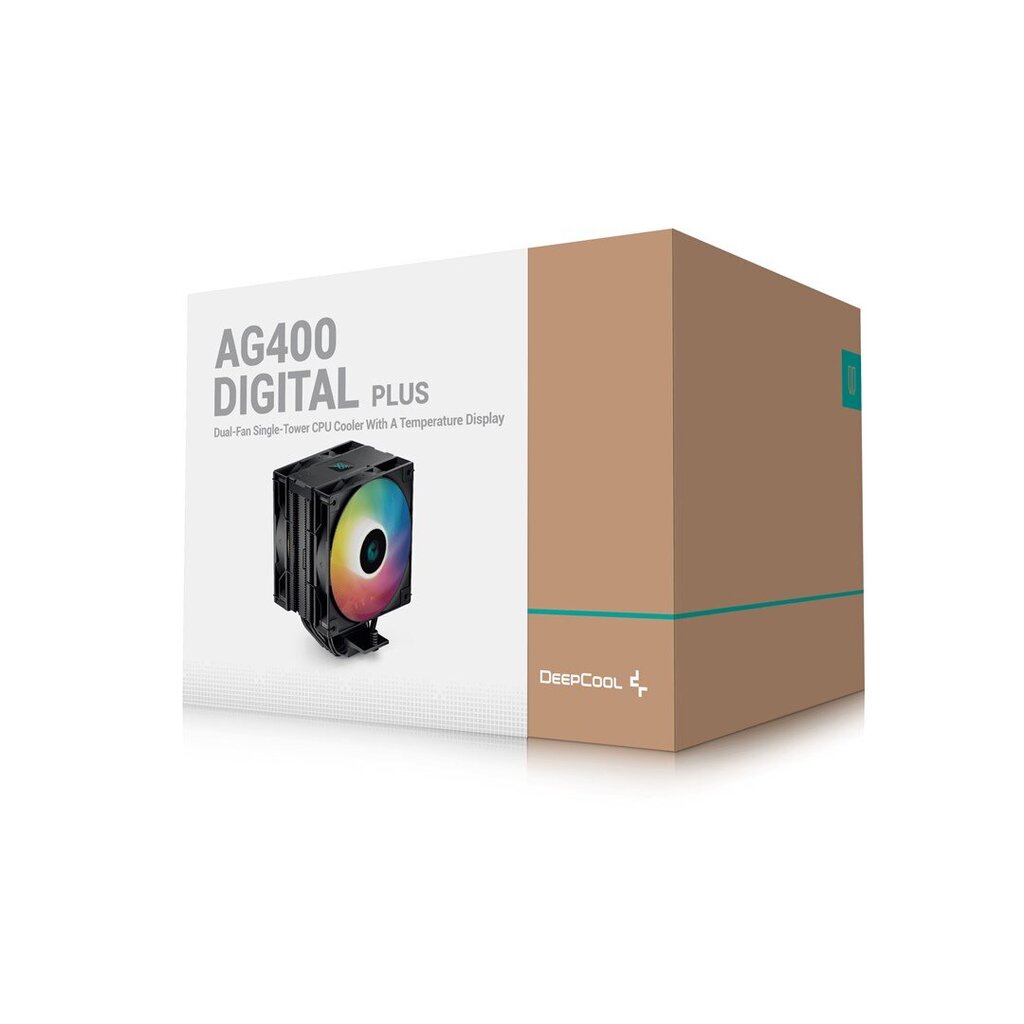 DeepCool AG400 Digital Plus (R-AG400-BKADMP-G-1) kaina ir informacija | Procesorių aušintuvai | pigu.lt