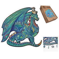Medinė dėlio Fantasy puzzles Dragon XL, 870 d. kaina ir informacija | Dėlionės (puzzle) | pigu.lt