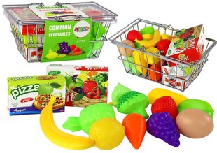 Žaislinis pirkinių krepšelis su maisto produktais Lean Toys kaina ir informacija | Žaislai mergaitėms | pigu.lt