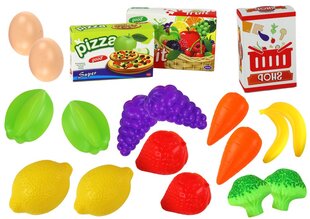 Žaislinis pirkinių krepšelis su maisto produktais Lean Toys kaina ir informacija | Žaislai mergaitėms | pigu.lt