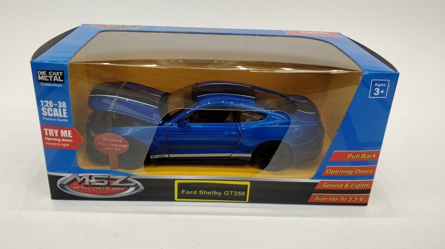 Žaislinis automobilis MSZ Ford Shelby GT350, 1:32 kaina ir informacija | Žaislai berniukams | pigu.lt