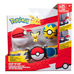 Žaislinis diržas Pokemon Clip´n´Go Poke Ball Belt Set W15 kaina ir informacija | Žaislai berniukams | pigu.lt