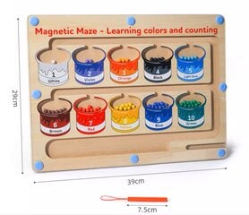 деревянный магнитный лабиринт монтессори цена и информация | Игрушки для малышей | pigu.lt