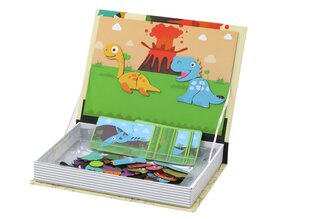 Magnetinė dėlionių knyga su dinozaurais Lean Toys, 64 d. kaina ir informacija | Dėlionės (puzzle) | pigu.lt